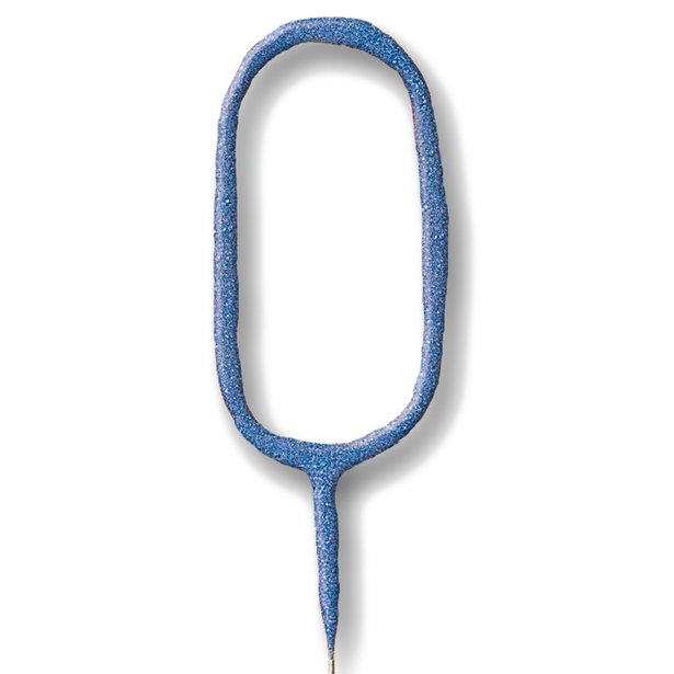 Blue Number 0 Sparkler Candle - 7" – product image 1