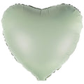 Silk Lustre Eucalyptus Heart Foil Unpackaged - 18"