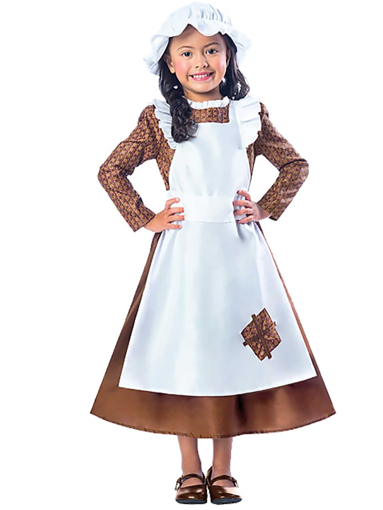 Victorian Girl Brown Dress - Child Costume – product image 1
