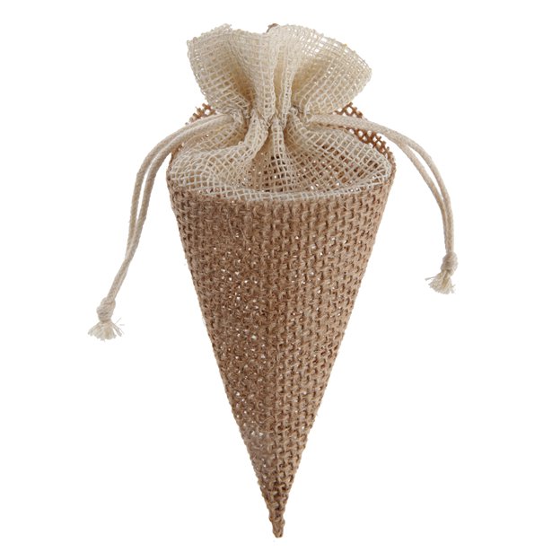 Hessian Cone Favor Bags (4pk) – product image 1