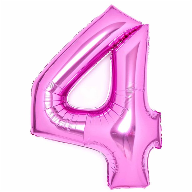 Pink Foil Number Balloons - 34"