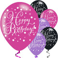 Happy Birthday Pink Mix Latex Balloons - 11" (6pk) – product image 1