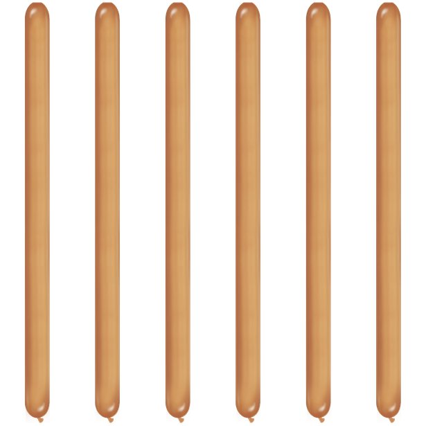 Gold Chrome Modelling Balloons - 260Q Latex (100pk)