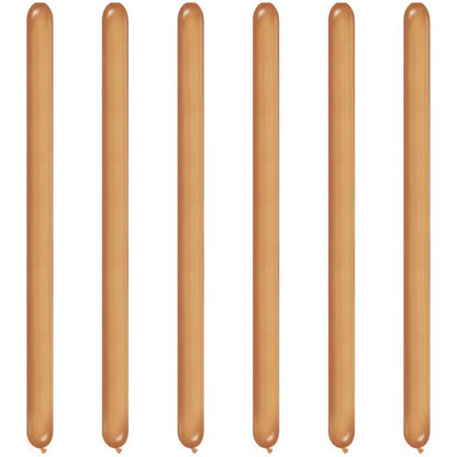 Gold Chrome Modelling Balloons - 260Q Latex (100pk)