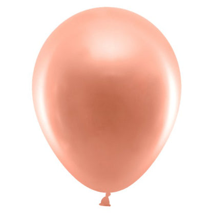 Rose Gold Metallic Balloons - 9" Latex (10pk)