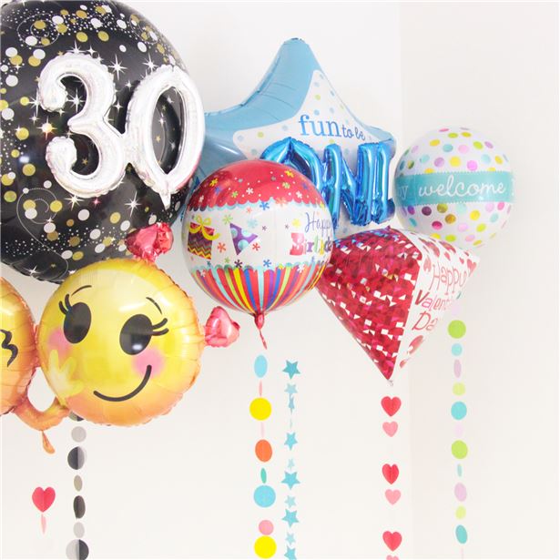 Red, Pink & White Paper Balloon Tail - 1.2m – product image 2