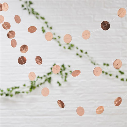 Beautiful Botanics Rose Gold Circle Garland - 5m