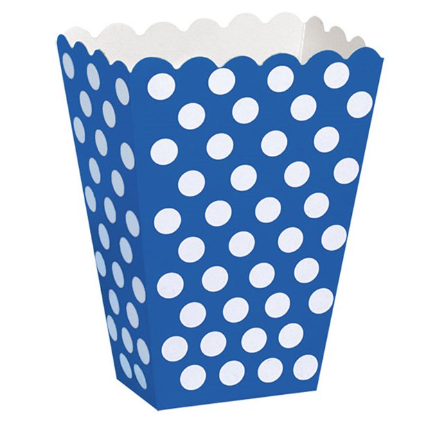 Blue Polka Dot Treat Boxes (8pk)