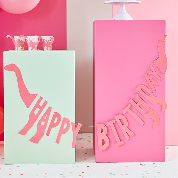 Party Like A Dinosaur Happy Birthday Bunting - 137cm – product image 1