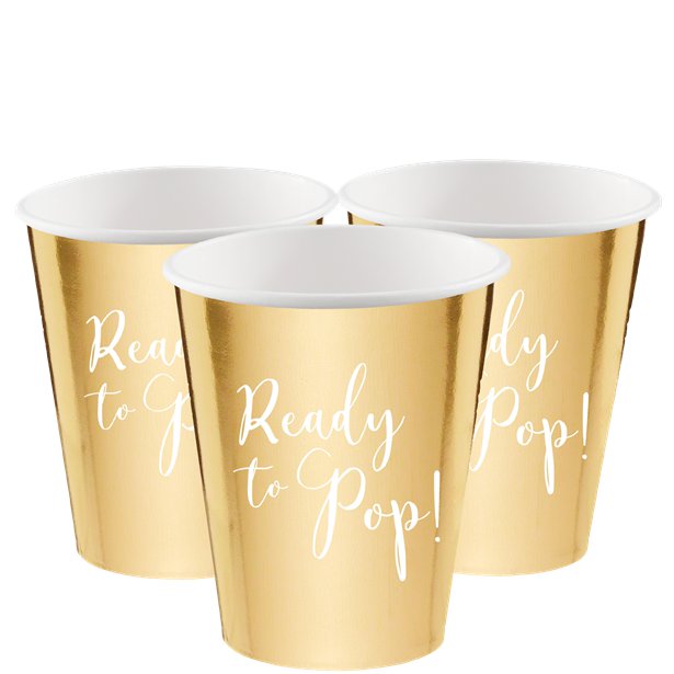 Ready To Pop Paper Cups - 250ml (8pk) – product image 1