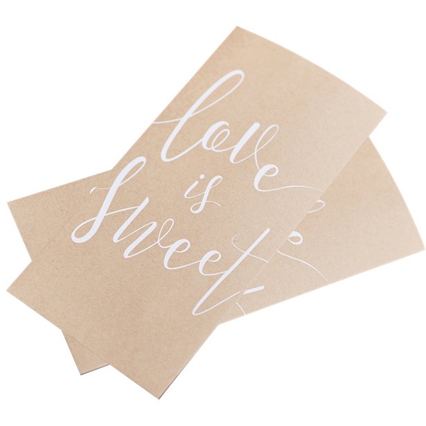 Rustic Country 'Love Is Sweet' Paper Treat Bags (20pk)