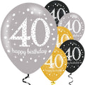 Sparkling Celebration 40th Birthday Balloons - 11" Latex (6pk) – product image 1