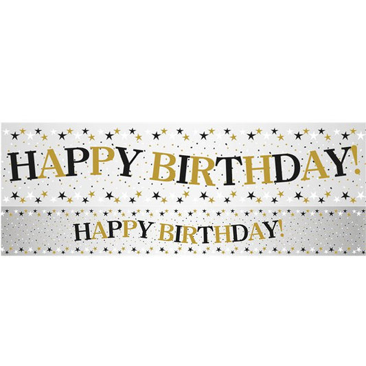 Sparkling Celebration Happy Birthday Foil Banner - 2.7m