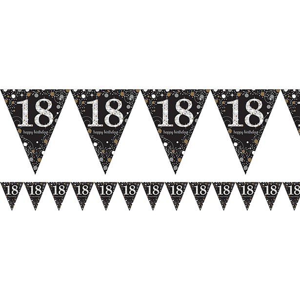 Sparkling Celebration 18th Foil Bunting - 4m – product image 1