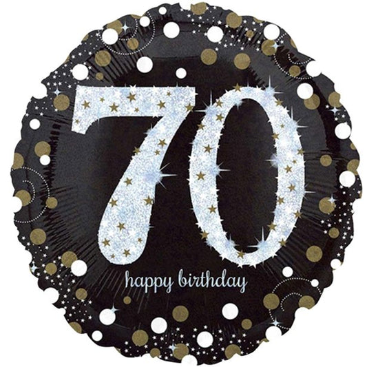 Sparkling Celebration 70th Birthday Balloon - 18" Foil