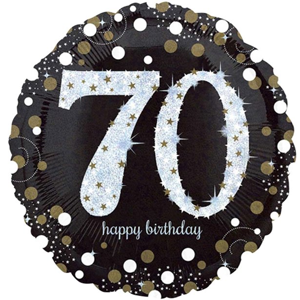 Sparkling Celebration 70th Birthday Balloon - 18" Foil – product image 1