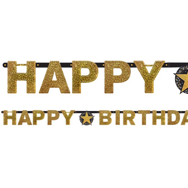 Sparkling Celebration Happy Birthday Letter Banner - 2.1m – product image 1