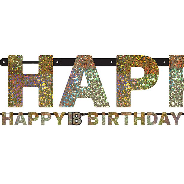 Sparkling Celebration 18th Birthday Letter Banner - 2m – product image 1