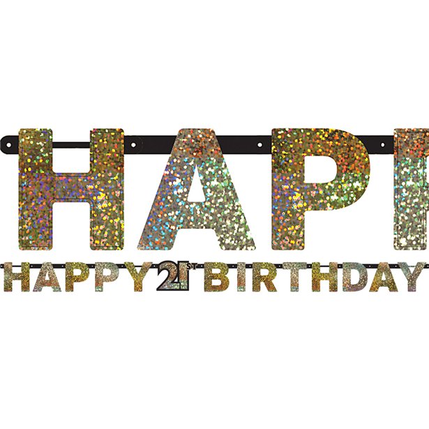 Sparkling Celebration 21st Birthday Letter Banner - 2m – product image 1