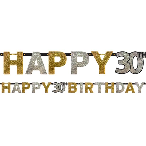 Sparkling Celebration 30th Birthday Letter Banner - 2m – product image 1