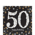 Sparkling Celebration 50th Birthday 2ply Paper Napkins - 33cm (16pk) – product image 1