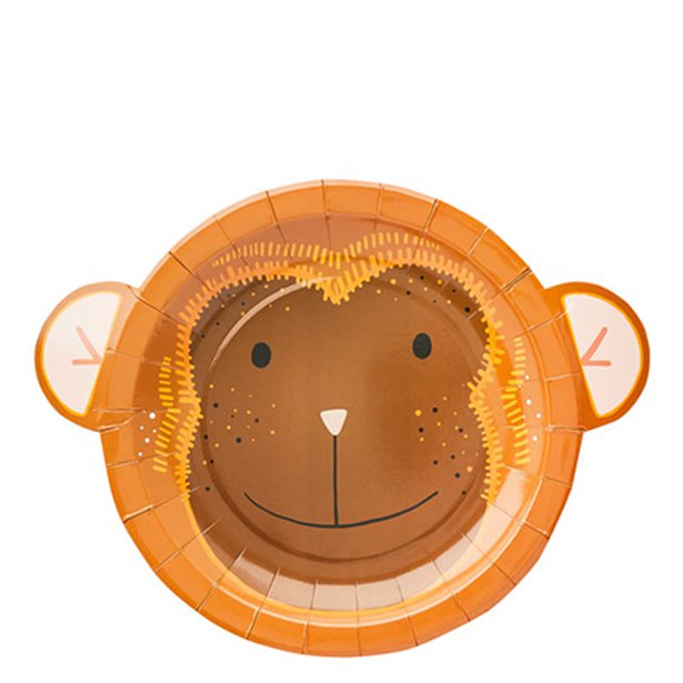 Snappy Monkey Paper Plates (8pk) – product image 1