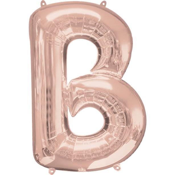 Rose Gold Letter B Balloon - 34 Foil