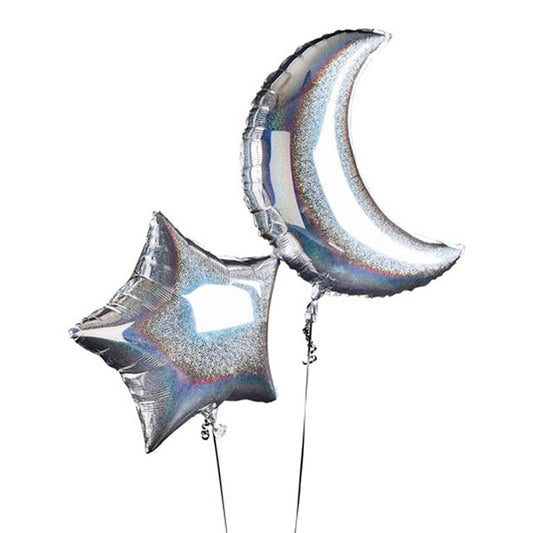 Moon & Star Balloons - Foil (2pk)