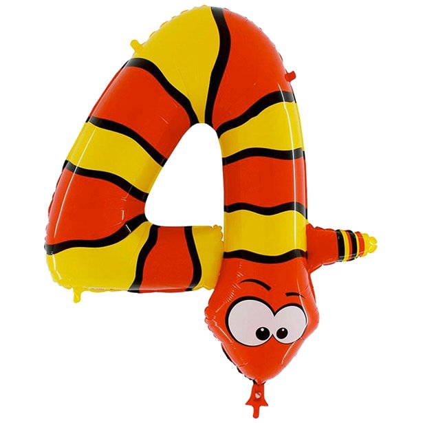 Animal Foil Number Balloons - 40" – number 4 – product image 6
