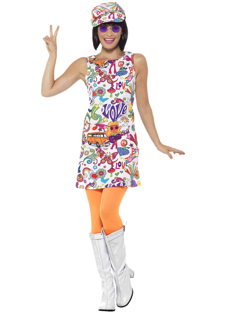 60s Groovy Chick - Adult Costume – product image 1