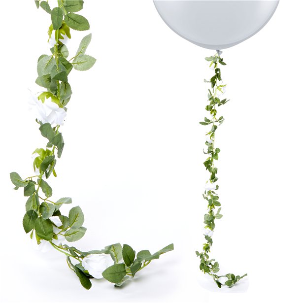 White Rose Garland - 1.75m – product image 1