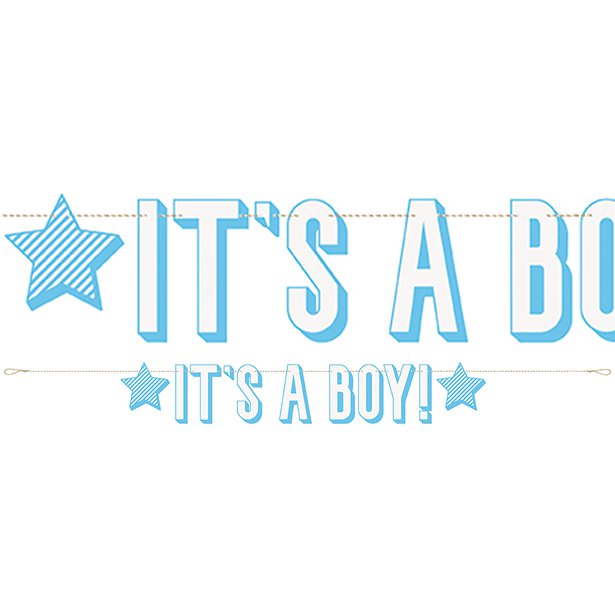 It's A Boy Paper Banner - 1.8m