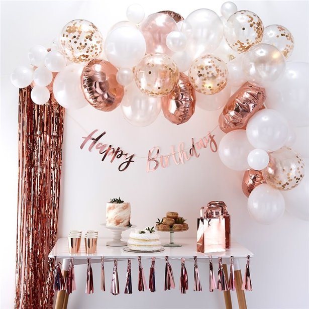 Rose Gold Balloon Arch - 70 Balloons – product image 2