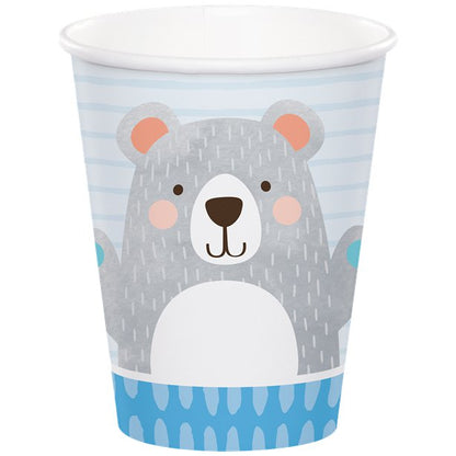 Birthday Bear Cups - 256ml (8pk)