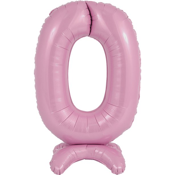 Pastel Pink Standing Number Balloons - 25" Air Fill