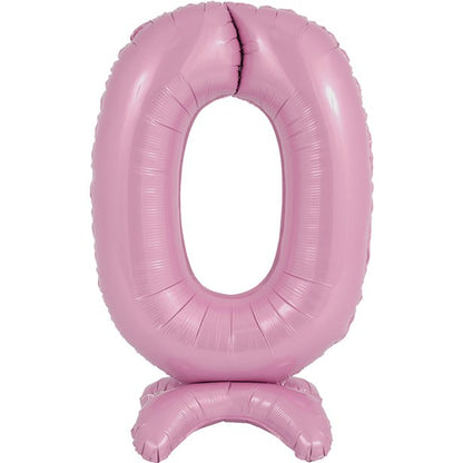 Pastel Pink Standing Number Balloons - 25" Air Fill