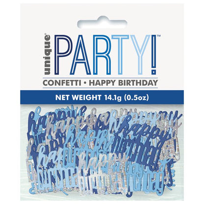 Blue 'Happy Birthday' Confetti (14g pack)