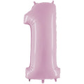 Pastel Pink Foil Number Balloons - 40" – number 1 – product image 3