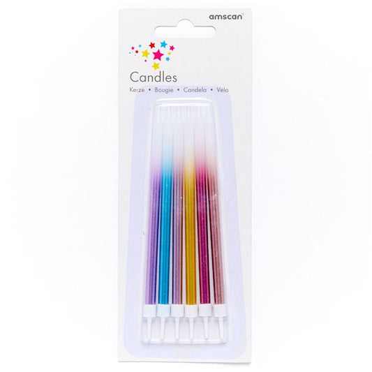 Girls Rule Ombre Cake Candles (6pk)