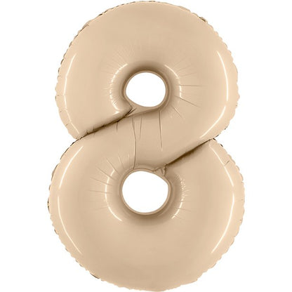 Satin Cream Foil Number Balloons - 40"