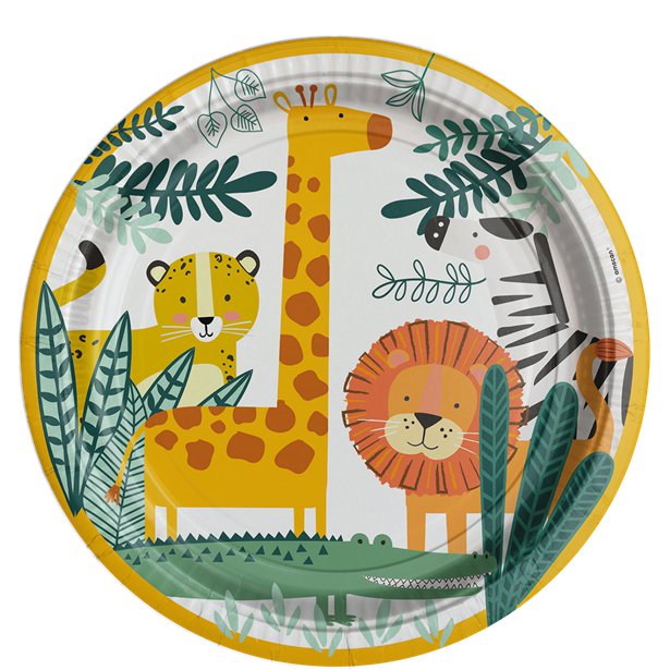 Get Wild Safari Paper Plates - 23cm (8pk)
