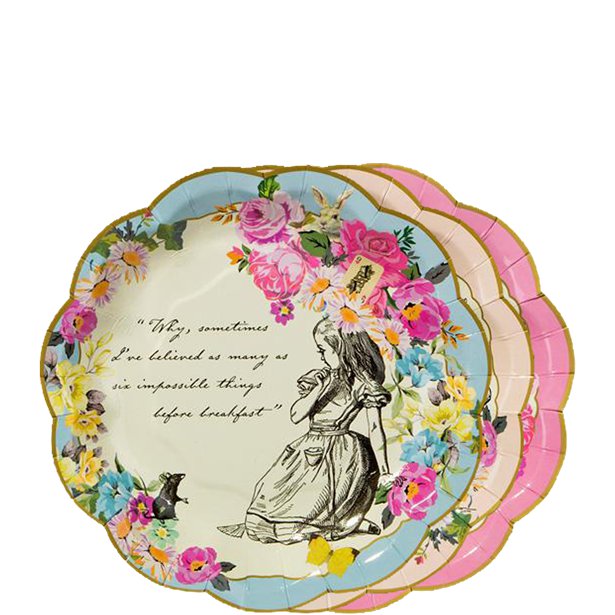 Alice in Wonderland Plates - 17cm (12pk) – product image 1