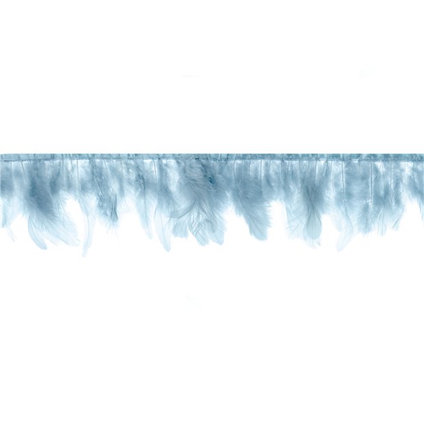 Misty Blue Feather Garland - 1m
