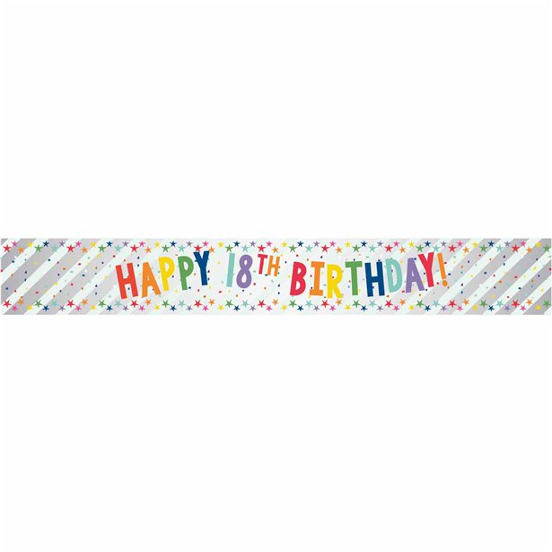 Happy 18th Birthday Foil Banner - 1.74m