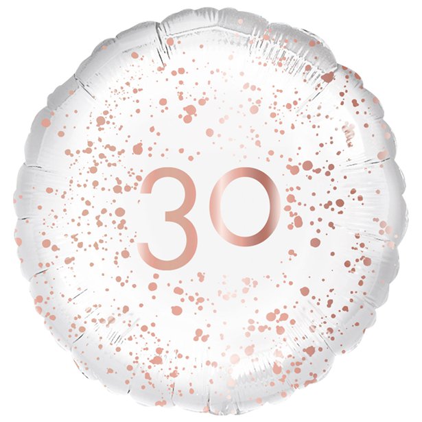 30th Rose Gold Foil Balloon - 18"