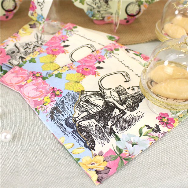 Alice in Wonderland Napkins - 25cm (20pk) – product image 2