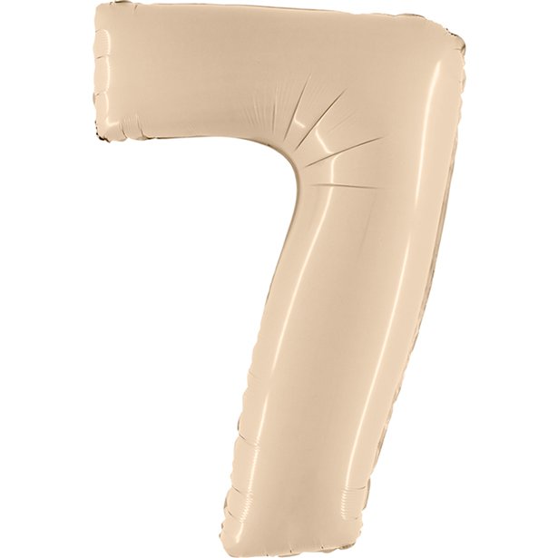 Satin Cream Foil Number Balloons - 40"