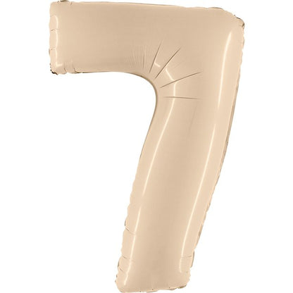 Satin Cream Foil Number Balloons - 40"