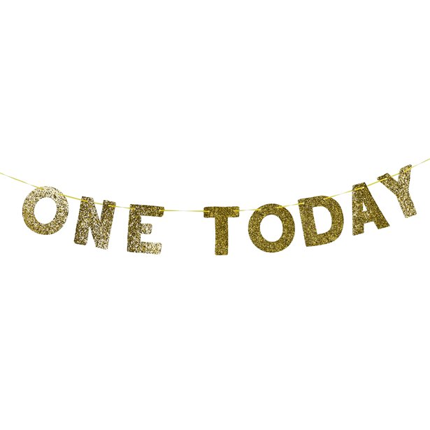 One Today Gold Glitter Banner - 2m – product image 1