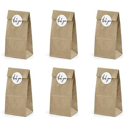 Kraft Thank You Treat Bags (6pk)